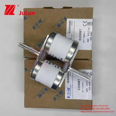 690V tensione nominale BUSSMANN 630MMT Fusibili per automobili in ceramica con doppia piastra piatta per installazione M6/M8