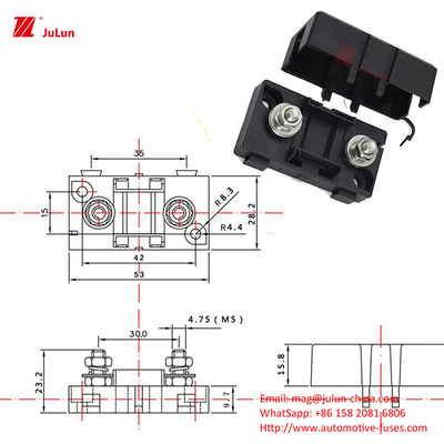 Ricambi per autoveicoli ANS/MIDI Portatore di microfusibili per la protezione dei circuiti elettronici per autoveicoli