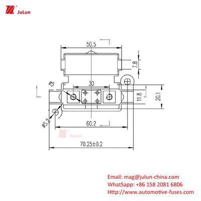 30A-500A Corrente ANS/MIDI Piccolo portatore di fusibile Buona nave interruttore di circuito resettato manualmente