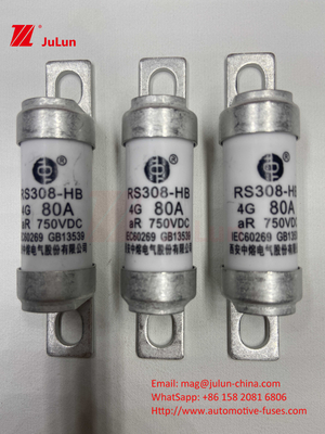 Fusibili per automobili in ceramica a 750VDC RS308 HB 4G ad alta temperatura 10A 20A 25A 30A 40A 50A 63A 80A 100A FUSI 750VDC