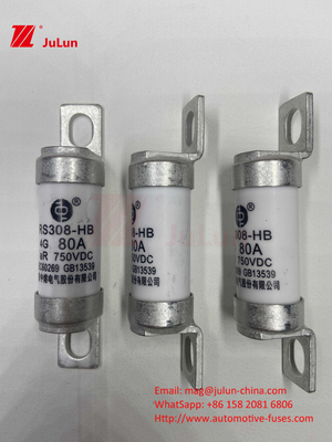 M6 Fusibile EV a bullone 750V 80A10A 30A 50A 750VDC Fusibile EV sono adatti per il sistema di trazione EV, conversione di potenza