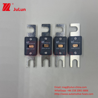 Fusibili per veicoli elettrici per autoveicoli con corrente nominale 80-500A - conformi alle norme ISO8820-5 e GB/T31465.5-2015