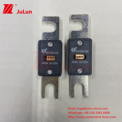 Fusibili per veicoli elettrici EV a scatola 70VDC Voltaggio nominale M6 bullone tipo 250A EV320-5C