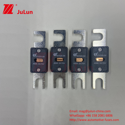 Fusibili per veicoli elettrici in ceramica nera EV320-5X-80A 70VDC per applicazioni automobilistiche