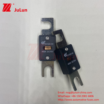 Fusibili elettrici a tensione EV320-5X-200A-N in ceramica nera per veicoli elettrici