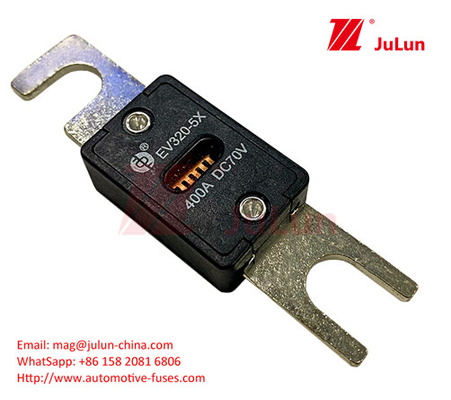 EV320-5C-225A-N 70VDC Logo personalizzato lame automobilistiche fusibili a vite in M6 M8 rame 80A-500A