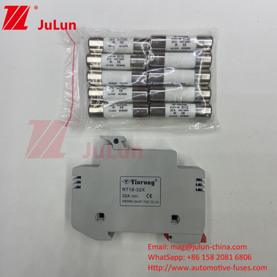 1000VDC-1500VDC Supporto di fusibile fotovoltaico solare con fusibile 2 Amp Fusibile solare Dc Fusibili cilindrici