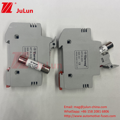 1000VDC 32A Portatore di fusibile solare con fusibili per inverter fotovoltaici RT18-32 15A 20A 32A Portatore di fusibile con indicatore a led per P solare