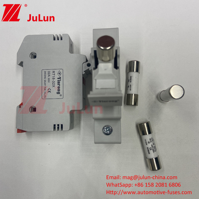 Fusibili fotovoltaici solari 1000VDC 15A con fusibile Fusibili fotovoltaici solari 6A 10A 15A 20A 25A 30A Alta tensione per sistema solare