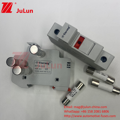 1000VDC 1500VDC 500VDC DIN Rail Solar Panel DC 32 Amp Solar Fuse Holder con fusibile per PV Pho