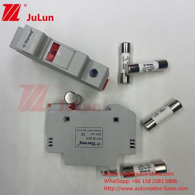 1000VDC 1500VDC 500VDC DIN Rail Solar Panel DC 32 Amp Solar Fuse Holder con fusibile per PV Pho