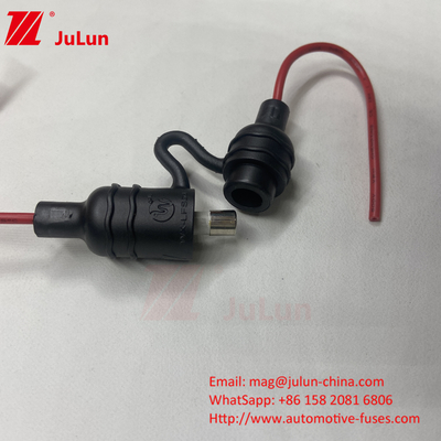 Tenitore di fusibile per auto a bassa tensione antipolvere nero rosso silicone PPS 10A 250V