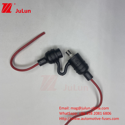 Tenitore di fusibile per auto a bassa tensione antipolvere nero rosso silicone PPS 10A 250V