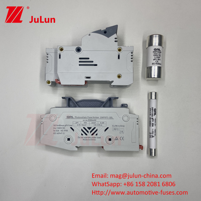 Fuse fotovoltaica con corpo in ceramica DIN montato Dc Fuse 250a 10x85 1500Vdc Fuse fotovoltaico 15
