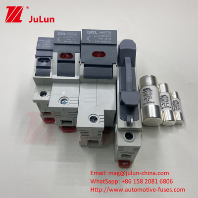 Fuse solare fotovoltaica con elemento di fusibile in rame Materiale RO17 a soffio veloce Ceramica DIN Rail Moun 22x58MM Fuso Italweber 500V