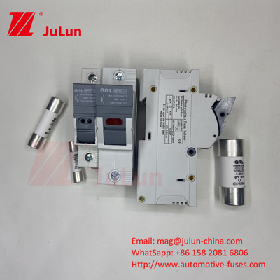 SeanRo Solar PV Din Rail Fuse Holder per Fuse Link 10*38mm 1000V 15amp Dc Fuse 25A