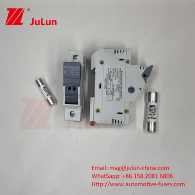 SeanRo Solar PV Din Rail Fuse Holder per Fuse Link 10*38mm 1000V 15amp Dc Fuse 25A