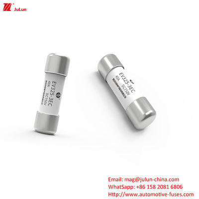 EV325-3EC 750V 20KA Fuse per veicoli elettrici 10A-50A Fuse tubolare a testa piatta a corrente
