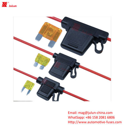 Eu UL Standard Ricambi per autoveicoli Porta fusibili/scatola di plastica/materiale di alloggiamento in nylon Voltaggio nominale 32V Applicazioni per autoveicoli/veicoli elettrici/camion