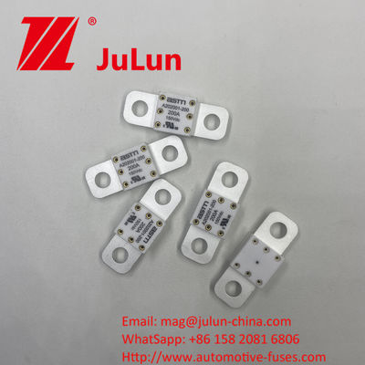 Fusibili per autoveicoli in ceramica A202001-350A con tensione 150VDC e 1,0 in 4 ore, 3,0 in 10s Max. Caratteristiche elettriche