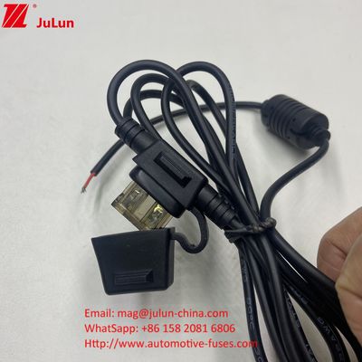 fusibile 50A maxi corrente nominale rosso 10AWG filo 280mm lunghezza totale in linea tenitore fusibile