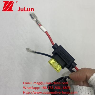 Portatore di fusibile 8AWG Inline Blade 30A Cable Lead WirePortatore di fusibile 8AWG Inline Blade Cable Lead Wire Originale 50 Amp Plug Style Power Connector To 8mm RING TERMINALS Originale 50 Amp Plug Style