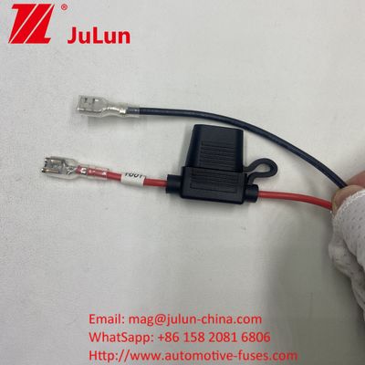 Portatore di fusibile 8AWG Inline Blade 30A Cable Lead WirePortatore di fusibile 8AWG Inline Blade Cable Lead Wire Originale 50 Amp Plug Style Power Connector To 8mm RING TERMINALS Originale 50 Amp Plug Style