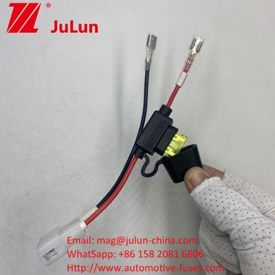 Fuse Battery Connector Extension Cable Wire Harness Connector Holder Con Red 2-Pin Connector Truck Electric ATV Ebike