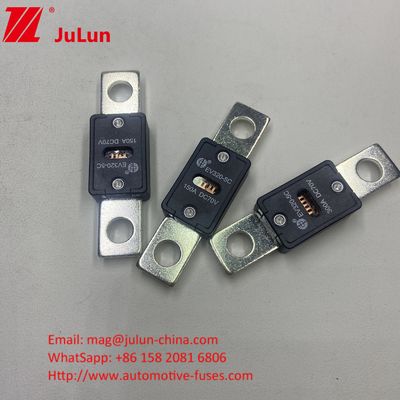Distanza di foratura di 51 mm EV320-5X 125A 70VDC Fusibili ceramici per automobili con certificazione GB/T31465.5-2015 e tensione nominale 70VDC