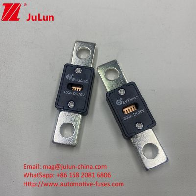 Distanza di buco di 51 mm EV320*-5X 225A 70VDC Fusibili 68*19*10mm 6KA Capacità di rottura per veicoli di alte prestazioni