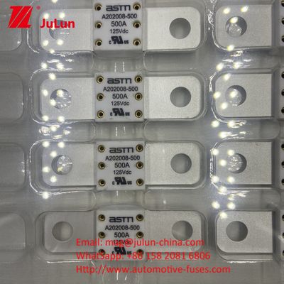 ASTM A202008 250A 125VDC Per veicoli elettrici Distanza tra i fori dei fusibili 50,8 mm 100A 125A