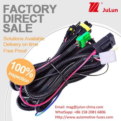 Lampade di nebbia Relay Fuse Switch Assembly Kit Cavo isolante in gomma Automotive 9006 LED Light Bar Cabling Harness Con DRL Per Auto