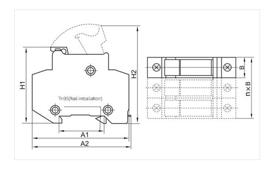 32a Corpo del fusibile Portatore cilindrico del fusibile AC 500V Corrispondenza 10*38 RT18-32 (X) Serie di fusibili a bassa tensione