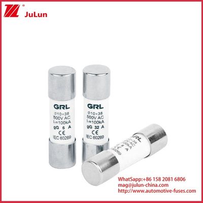 15A 1000VDC Fuse Link Solar GPV DC Fuse 10*38mm 32A Rating per la protezione elettrica nei sistemi fotovoltaici per l'uso con alloggiamento del fusibile
