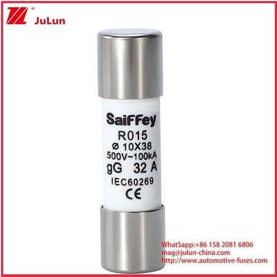 RS15 GG32A 500VDC 100KA Fusibili per automobili in ceramica 10*38mm Tenitore IEV60269