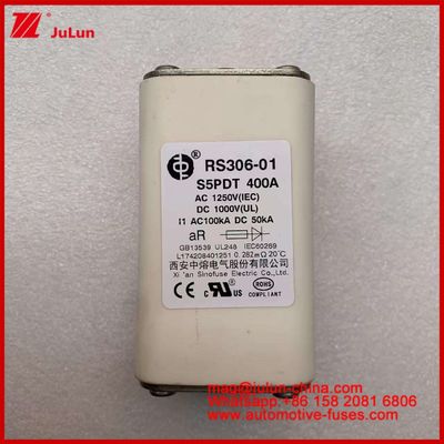 400A AC1250V IEC 100KA DC1000V UL AR Ceramica quadrata Fusibili per auto Protezione del circuito per veicoli elettrici e automobili