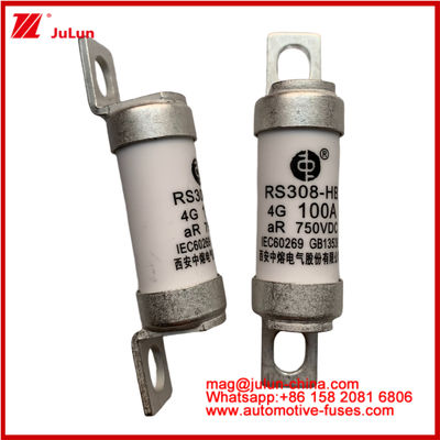 RS308-HB 4G 100A AR 750VDC 50KA Fuse per la protezione del circuito automobilistico prestazioni conformi a JASO D622