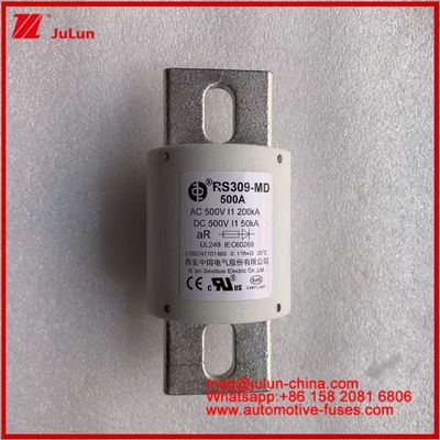 500VDC 200KA 500VAC 50KA AR Fuse veloce in ceramica tubolare FUSE RS309-MD 500A Per veicoli elettrici e sistemi di batterie di potenza
