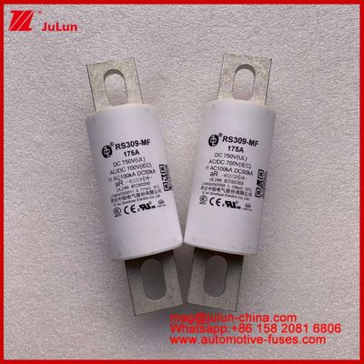 RS309-MF 175A 750VDC UL Fuse ceramica tubolare AR 750VDC/700AC IEC 20KA GB 5-800A per veicoli elettrici e sistemi di alimentazione