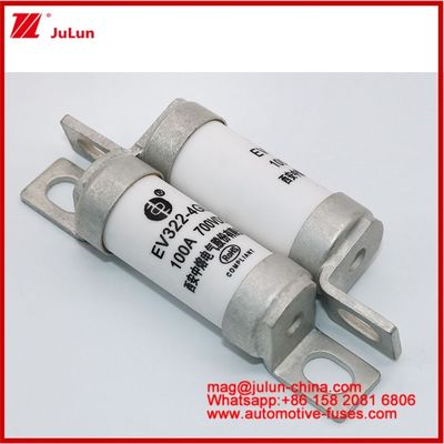 EV322 4GL 100A DC700V EV O HEV Veicolo elettrico Compatto Grandezza Alta corrente nominale Struttura avvitata Fuse ceramica tubolare
