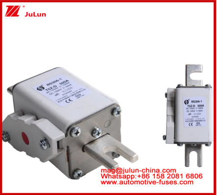 RS306-01-T5Z D 500A AC1250V DC1000V 50KA Fuse caremico quadrato Sistema di trazione del veicolo elettrico Conversione di potenza Immagazzinamento di energia Caricabatterie di bordo Eccellente prestazione CC
