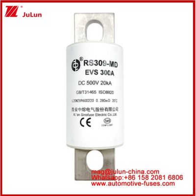 RS309-MD EVS-300A Caremic Tubular Fuse DC500V 20KA Struttura di connessione a bullone del veicolo elettrico