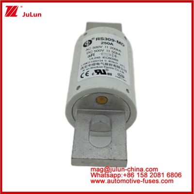 250A 500VAC Ev Fuse RS309-MD-200KA 500VDC 50KA AR Caremic DC Performance Tubulare Automobile Bolt Stud-mount