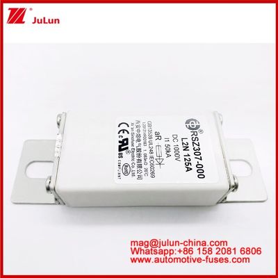 125A DC1000V 50KA AR Caremic Tubular RSZ307-000 Fuse L2N Per la protezione EV/HEV In Automobile Bolt Stud-mount Design