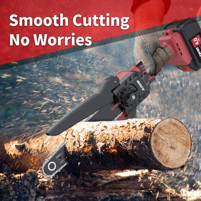 Single Hand Durable 8 Inch Wood Chain Saw Motore elettrico senza fili Alta efficienza di lavoro