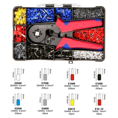 Piccole pinze manuali con vari tipi di terminali 1200pcs Mini Wire Isolated per uso domestico