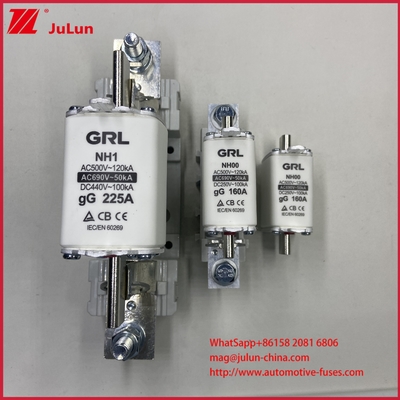 NT000 FUSE AR ad alta rottura 500V/690V Fuse a collegamento di fusione di porcellana ceramica 80A connessione di rame a bassa tensione Fusibili NH000