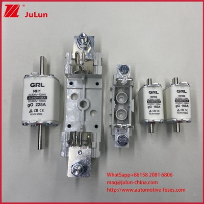 Fusibile AR Tipo HRC a rapida interruzione AC500V 120KA in ceramica, fusibile a lama NT00C/NT000, certificato CE, 160A, alta/bassa capacità di interruzione