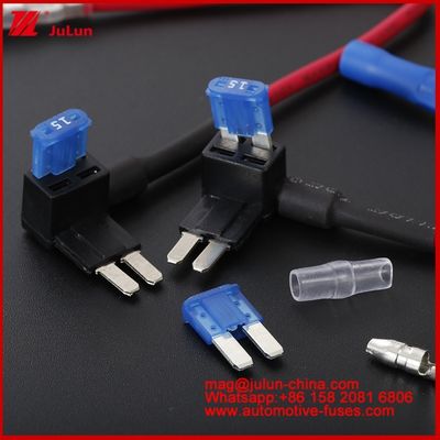 12V MINI SMALL MEDIUM Dimensioni Car Fuse Holder Add-A Circuit TAP Adapter Micro2/M2 Car Add A Circuit Fuse Tap Adapter 16AWG 17-18cm Fuse Taps Holder Fuse Components For Automotive