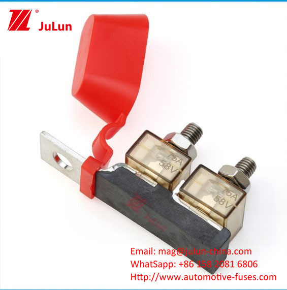 Al dettaglio Batteria Quadratura Porta fusibili in ceramica Veicolo a nuova energia Fusibile Batteria di esterno Seggiolino isolante